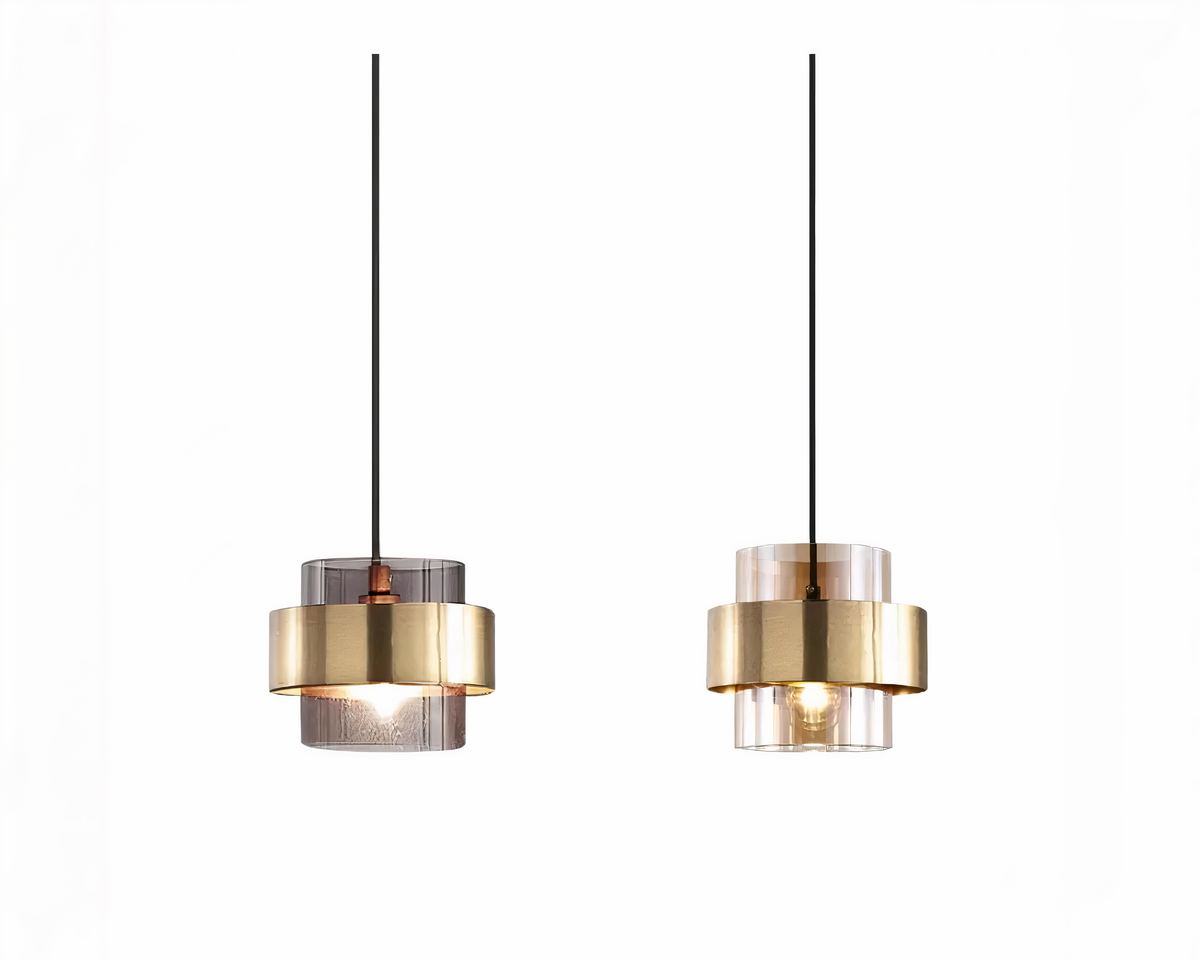 Lustre en verre globe transparent pour bureau, vue 3