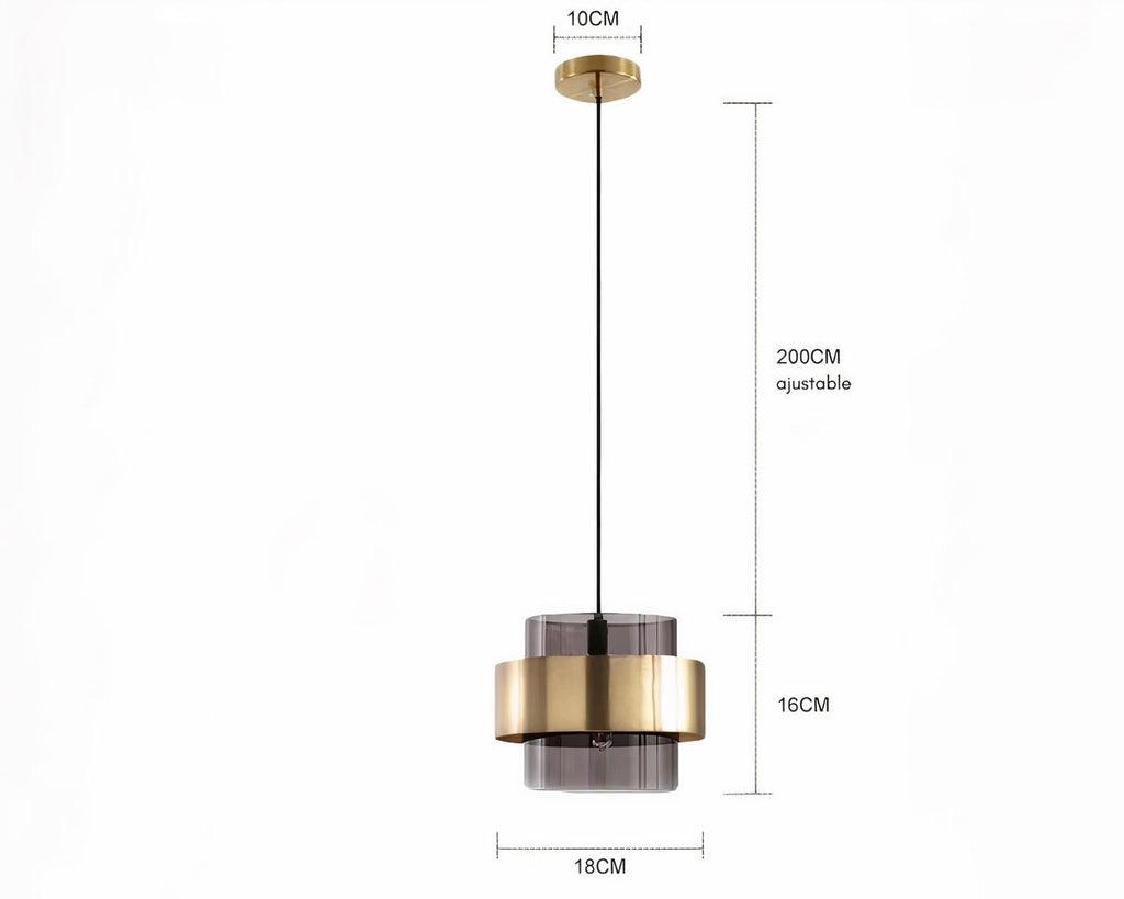 Lustre en verre globe transparent pour bureau, vue 4
