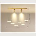 Lustre design à fleurs acryliques suspendues et spots, vue 5