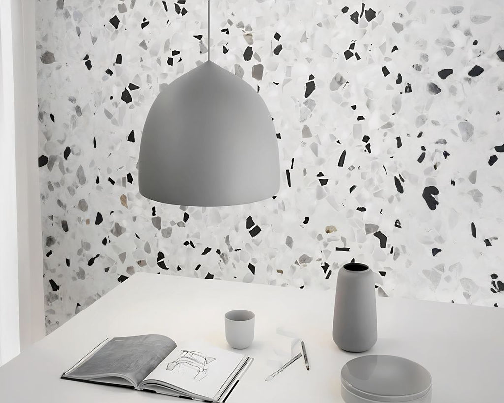 Lustre scandinave en métal arrondi pour bureau, vue 3