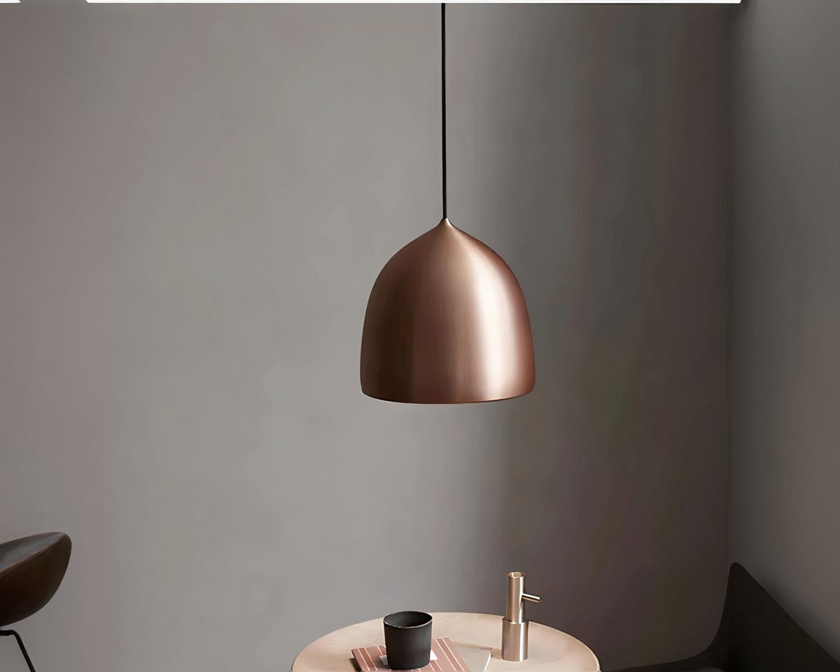 Lustre scandinave en métal arrondi pour bureau, vue 4