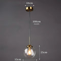 Lustre bureau en verre forme ampoule géante, vue 4