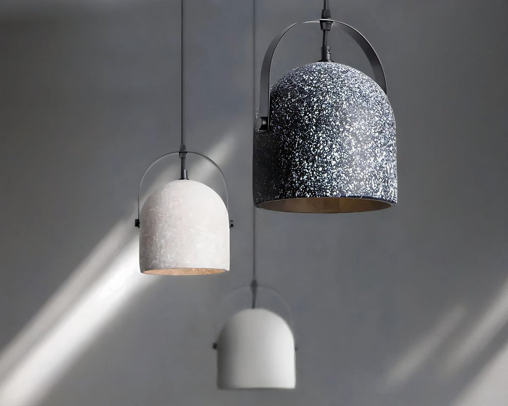 Lustre en céramique effet ciment pour bureau