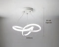 Lustre LED anneaux entrelacés avec télécommande, vue 4