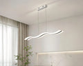 Lustre LED barre ondulée façon vague, vue 2