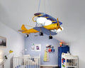 Lustre en verre avion biplan pour chambre d'enfant