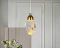 Lustre LED petite pampille de cristal à facettes