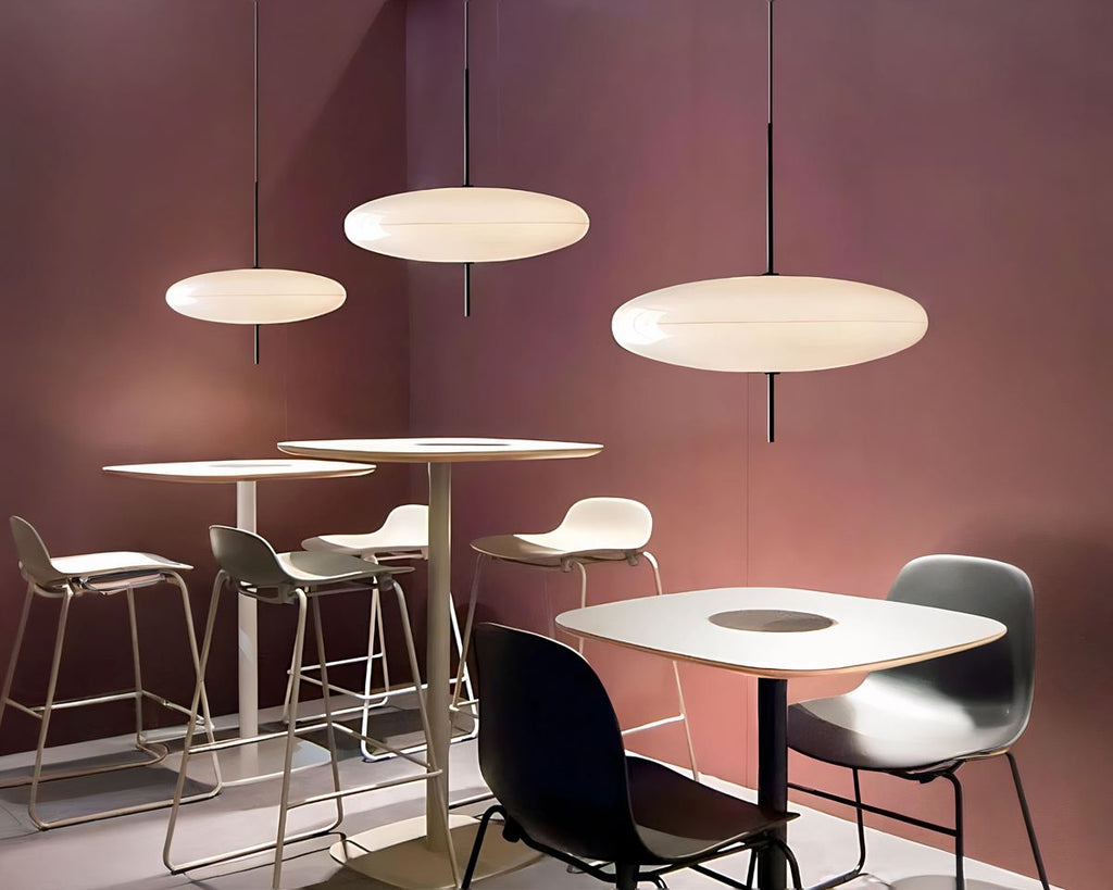 Lustre salle à manger anneau ovale LED, vue 4