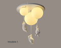Lustre chambre enfant globes et oursons suspendus, vue 7