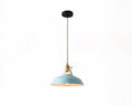 Lustre ancien suspension ronde en métal pastel