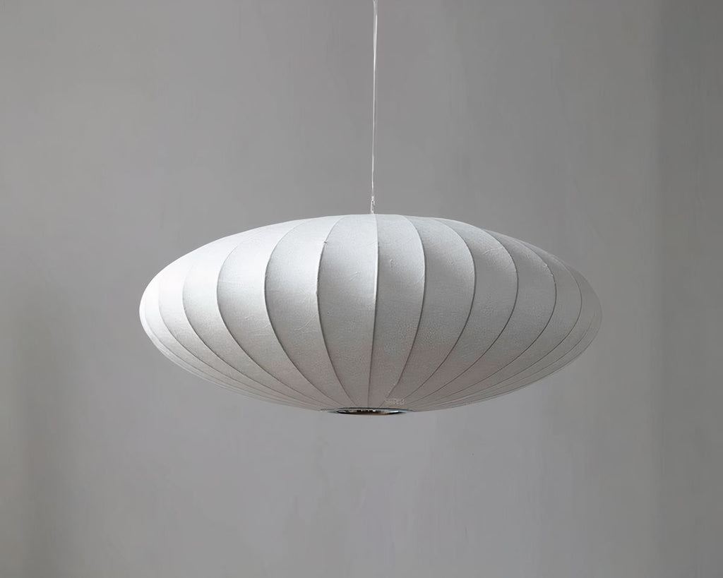 Lustre japonais boule de soie blanche, vue 2