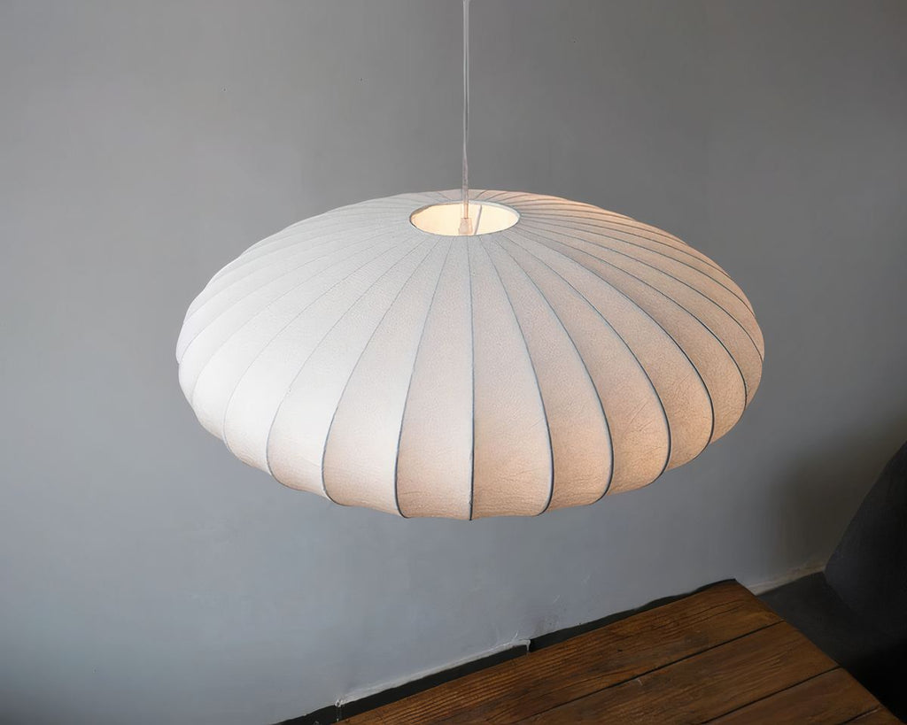 Lustre japonais boule de soie blanche, vue 3