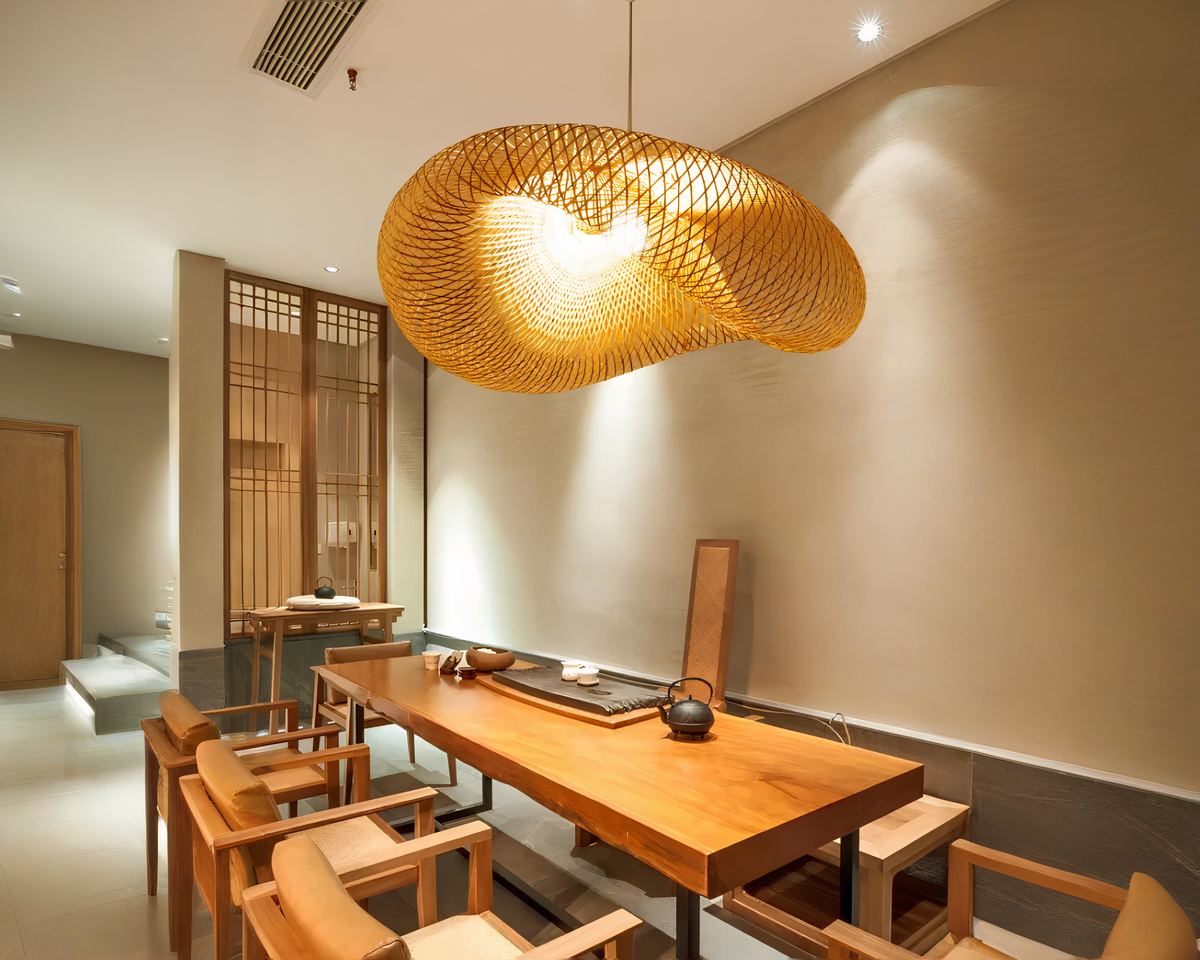 Lustre en rotin
