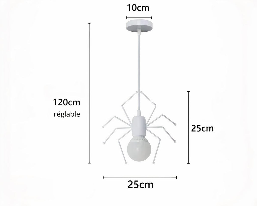 Lustre noir araignée en métal au design insolite, vue 6