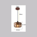 Lustre bohème en verre fumé ambré effet bois, vue 10