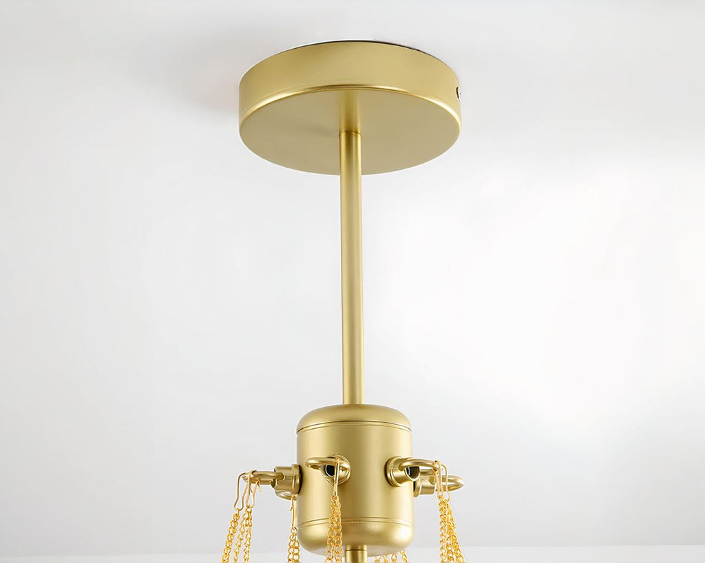 Lustre boule en grappe de globes de verre givré, vue 8