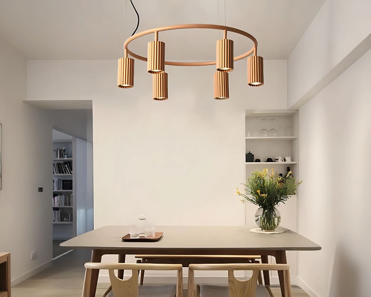 Lustre LED anneau de 6 spots orientables