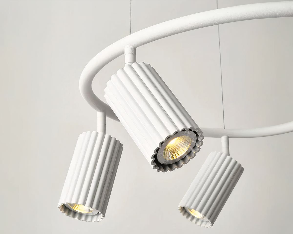 Lustre LED anneau de 6 spots orientables, vue 3