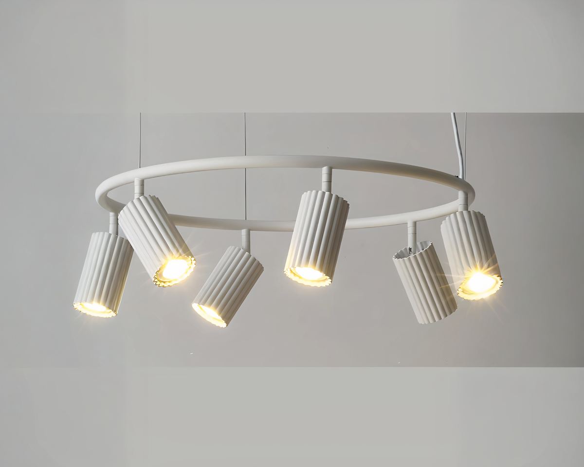 Lustre LED anneau de 6 spots orientables, vue 4