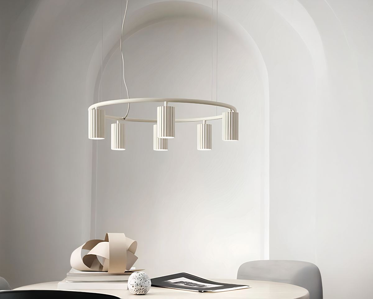 Lustre LED anneau de 6 spots orientables, vue 5