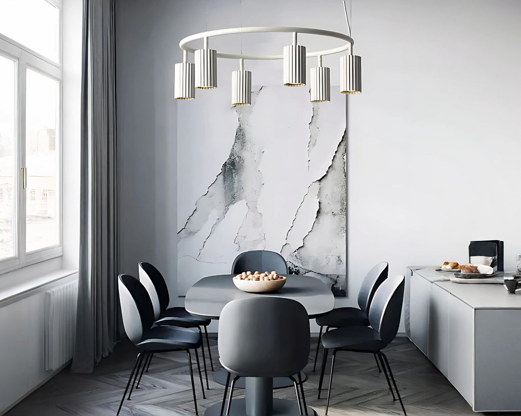 Lustre LED anneau de 6 spots orientables, vue 7