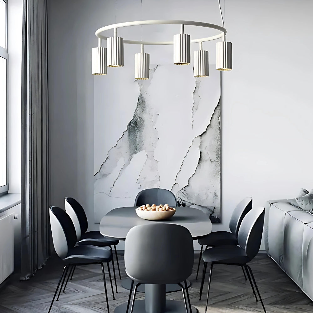 Lustre LED anneau de 6 spots orientables, vue 8