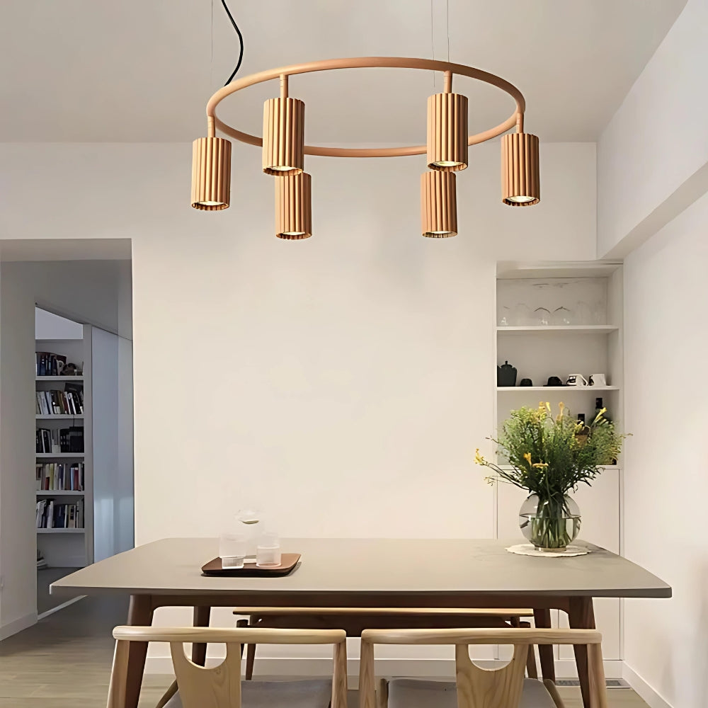 Lustre LED anneau de 6 spots orientables, vue 9