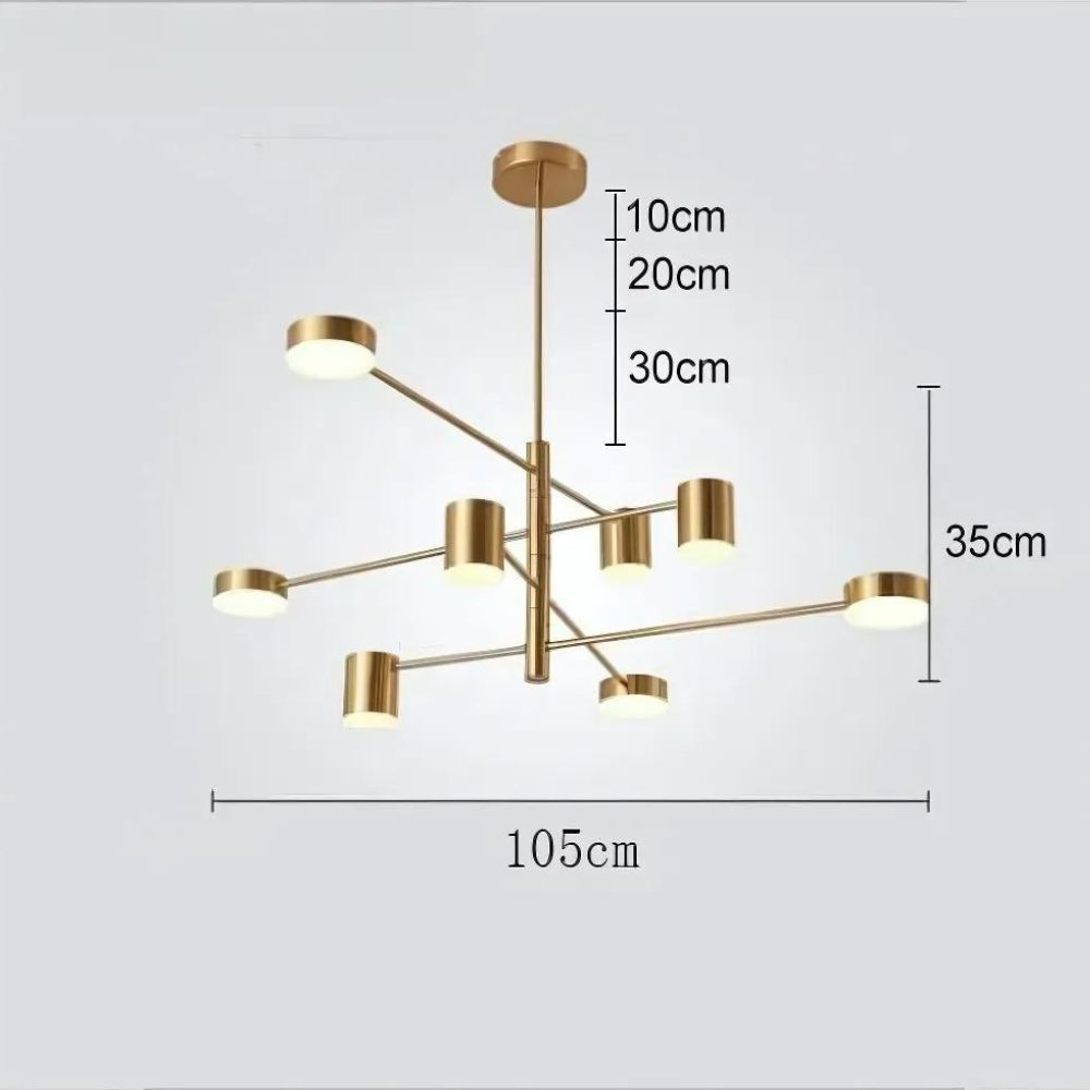 Lustre bureau à branches orientables multispots, vue 6