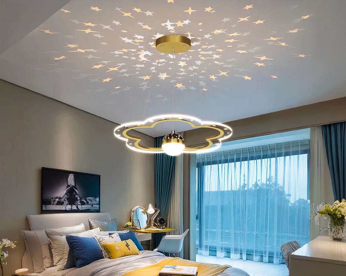 Lustre boule nuage pour chambre d'enfant, vue 2