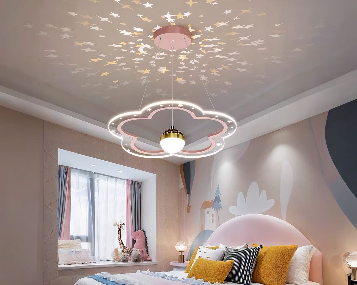 Lustre boule nuage pour chambre d'enfant, vue 3
