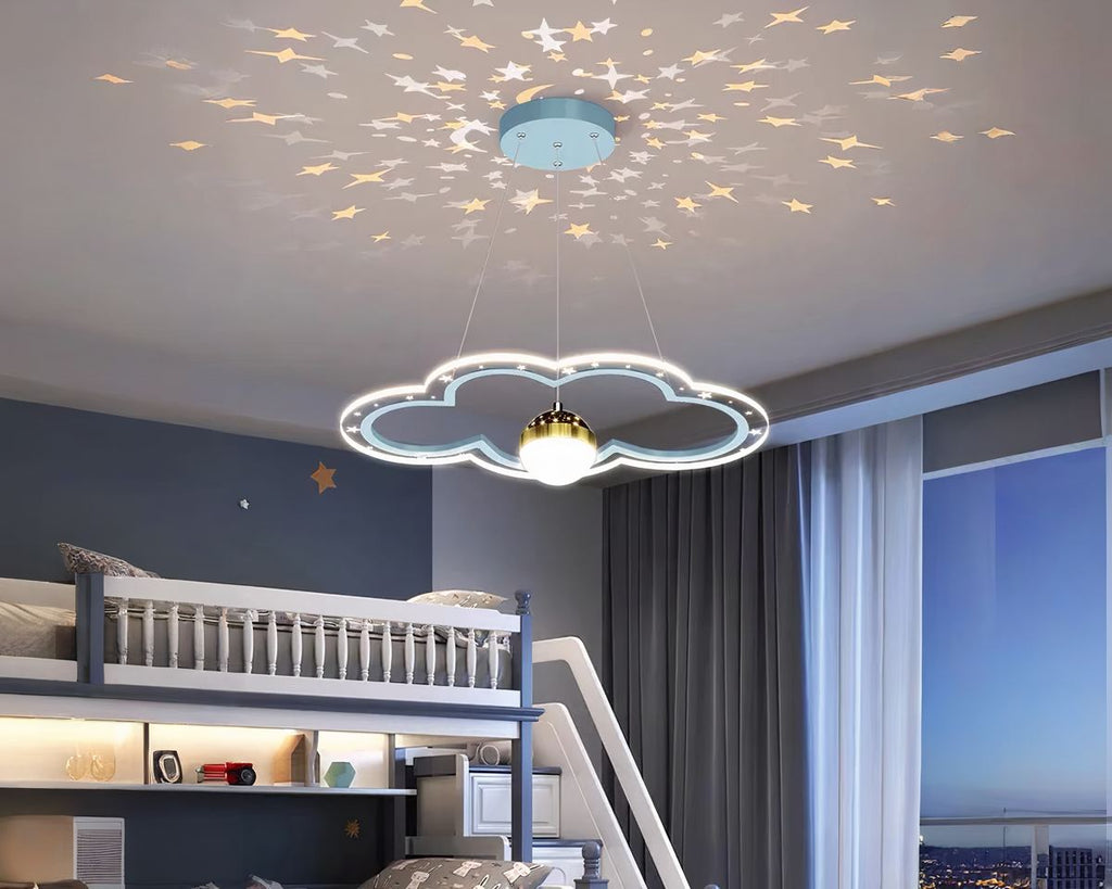 Lustre boule nuage pour chambre d'enfant, vue 4