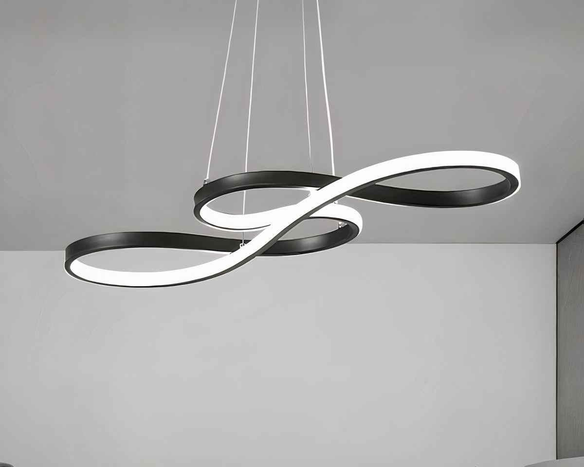 Lustre salle à manger LED en ruban ondulé, vue 5