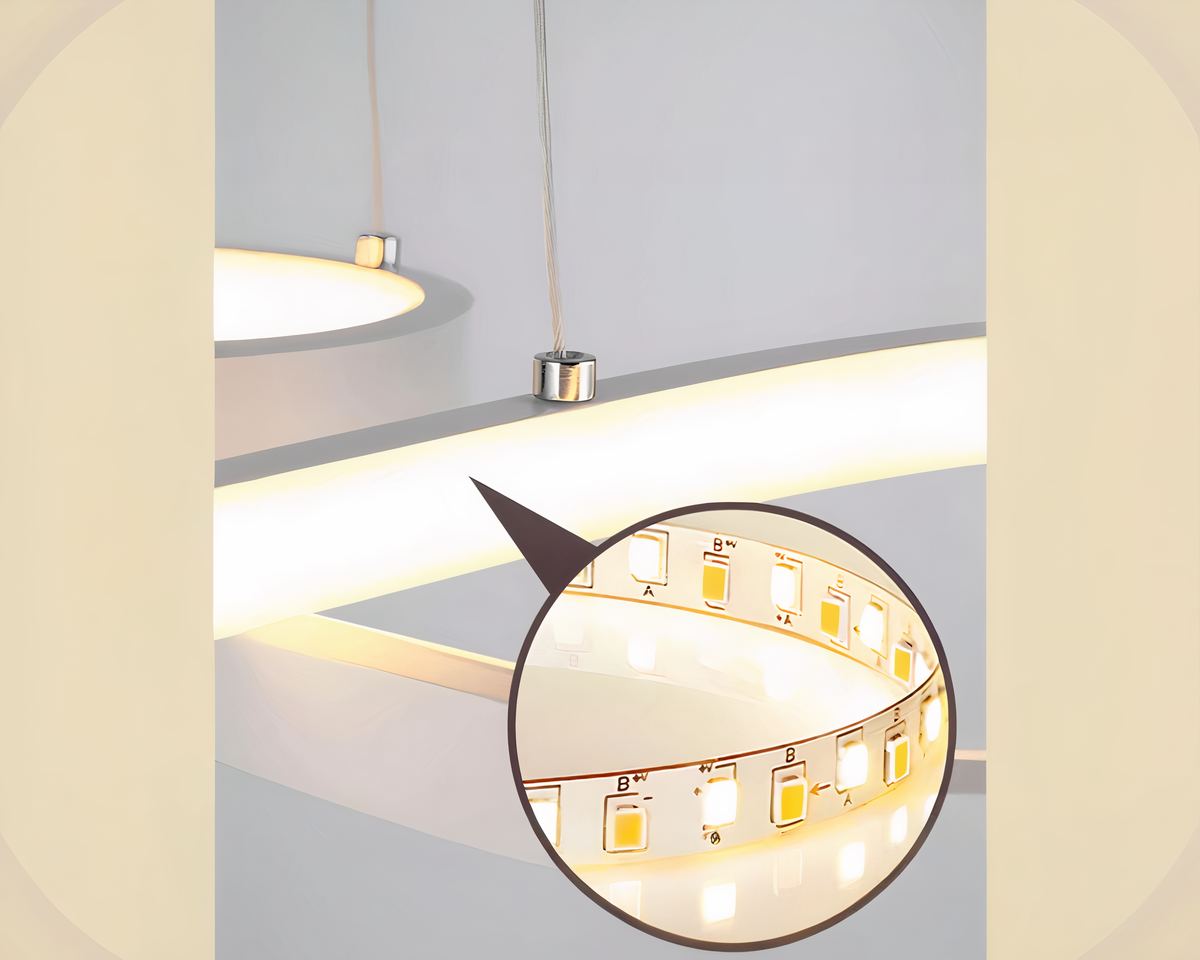 Lustre salle à manger LED en ruban ondulé, vue 7