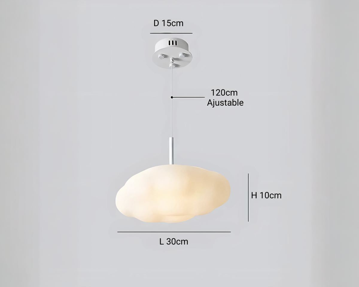 Lustre chambre ado nuage blanc lumière trois teintes, vue 7