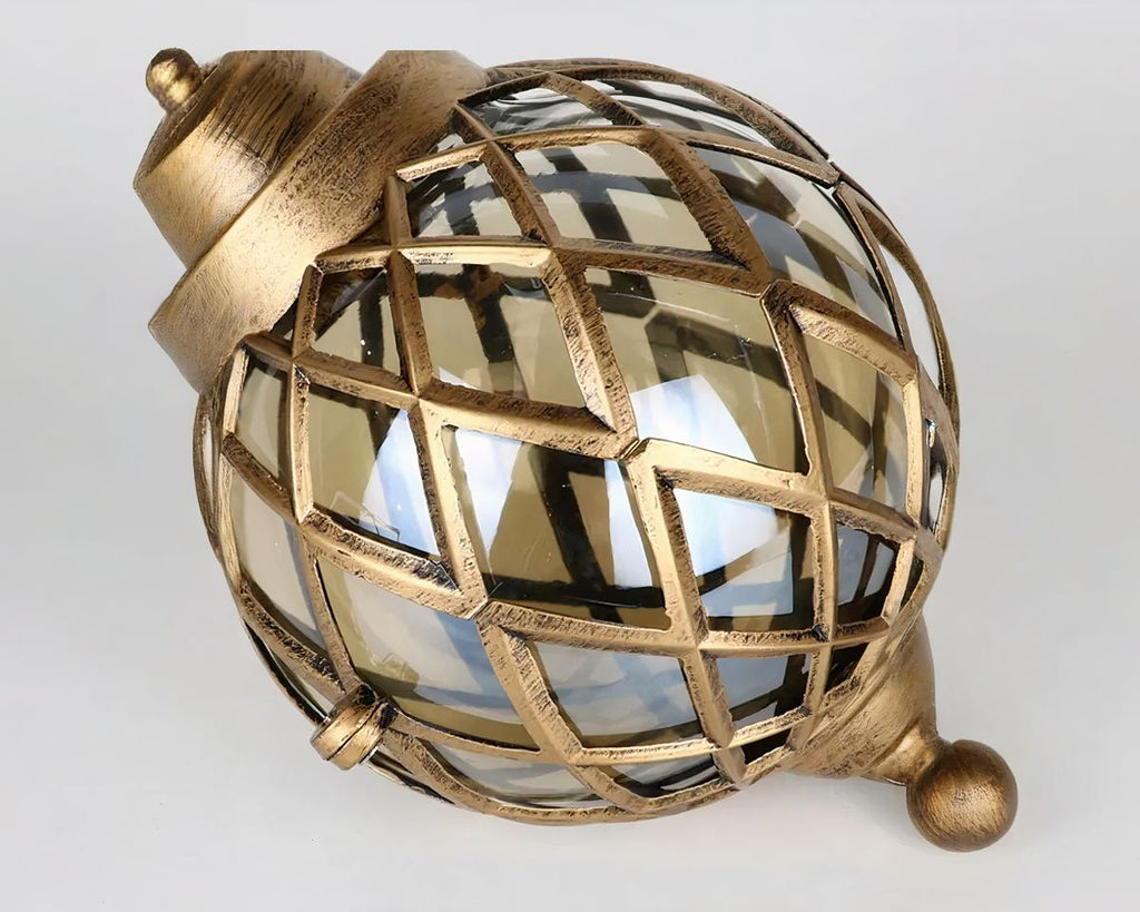 Lustre extérieur boule en verre style bohème, vue 5