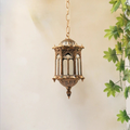Lustre extérieur gothique à arches, métal et verre, vue 6