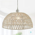 Lustre bohème rond en corde de chanvre tressée, vue 6
