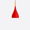 Lustre scandinave étroit et allongé en métal et bois, vue 6