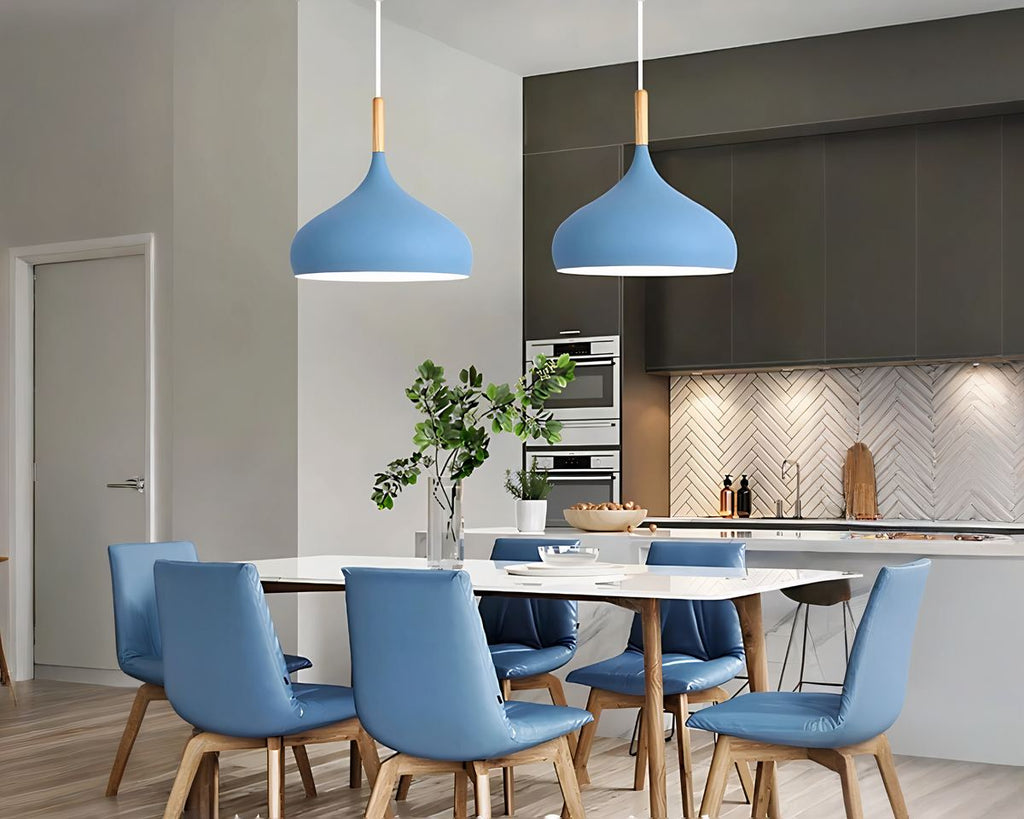 Lustre scandinave dôme haut en sept couleurs, vue 2