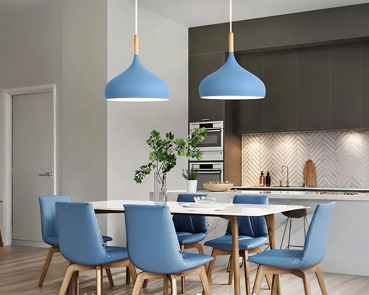 Lustre scandinave dôme haut en sept couleurs, vue 2