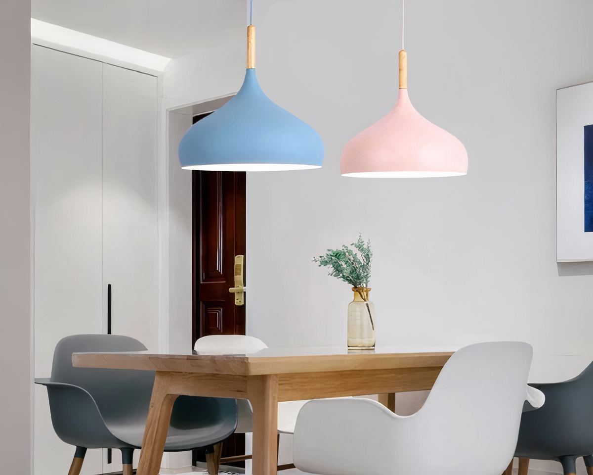 Lustre scandinave dôme haut en sept couleurs, vue 3