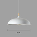Lustre scandinave rond en métal coloré de 35 cm, vue 6