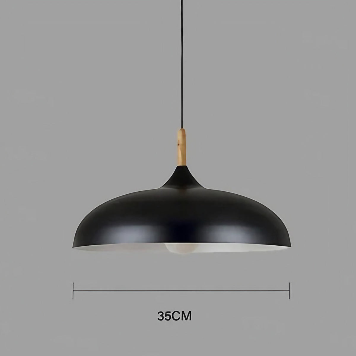Lustre scandinave rond en métal coloré de 35 cm, vue 10