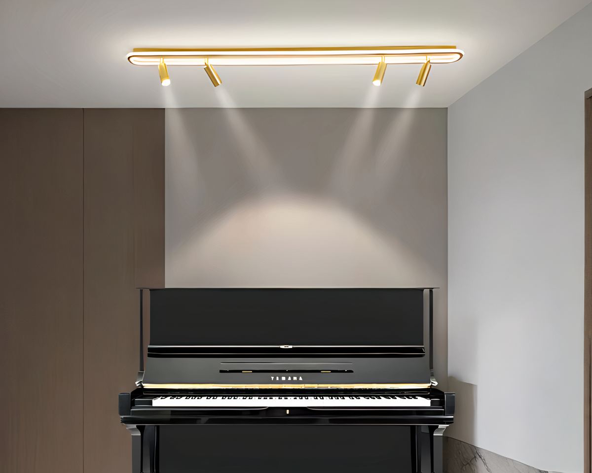 Lustre salon ovale plafonnier à spots orientables, vue 4