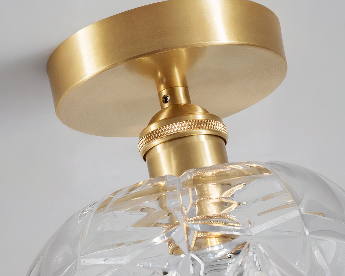 Lustre baroque cascade de cristal et fer doré, vue 3