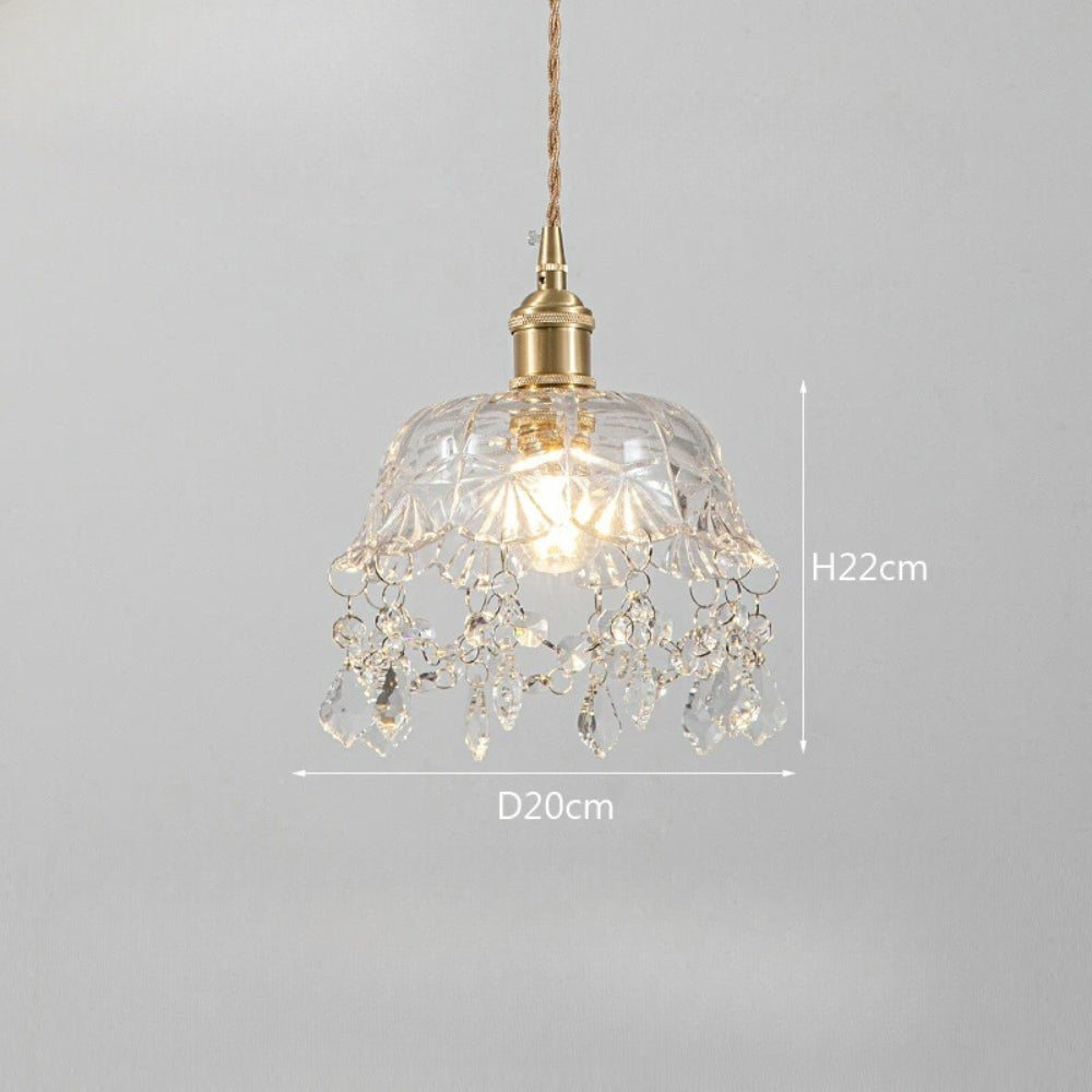 Lustre baroque cascade de cristal et fer doré, vue 10