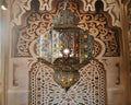 Lustre marocain ajouré en métal doré vieilli