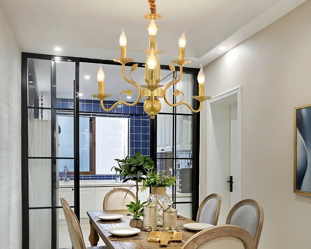 Lustre baroque grand chandelier en fer forgé, vue 5