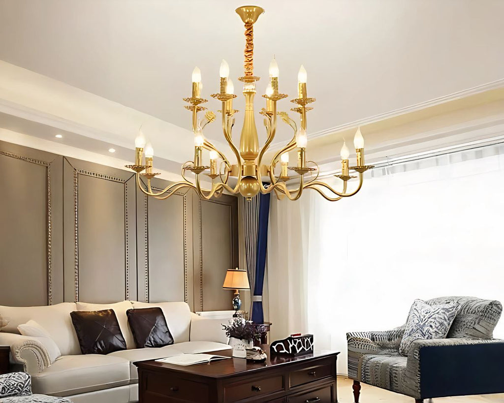 Lustre baroque grand chandelier en fer forgé, vue 6