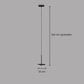 Lustre escalier grappe de spots ronds noirs LED, vue 5